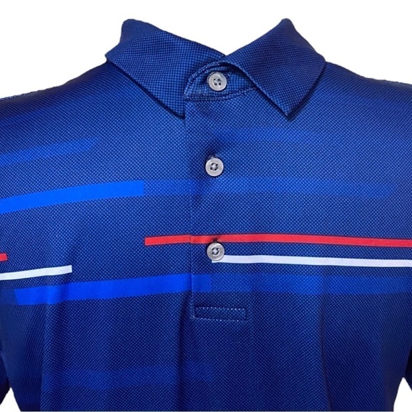 Mens PGA Tour Golf Polo Size Large Blue - Picture 2 of 6